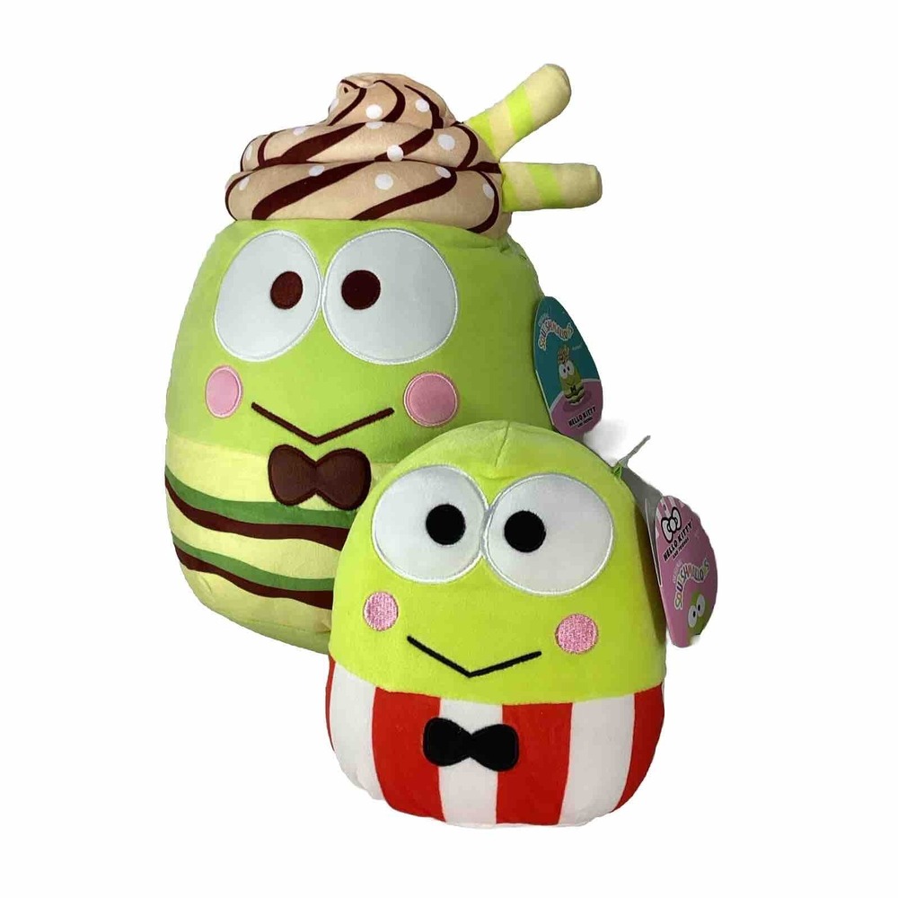 Sanrio Squishmallow Keroppi Ice Cream 13" And Frog 8" With Tags